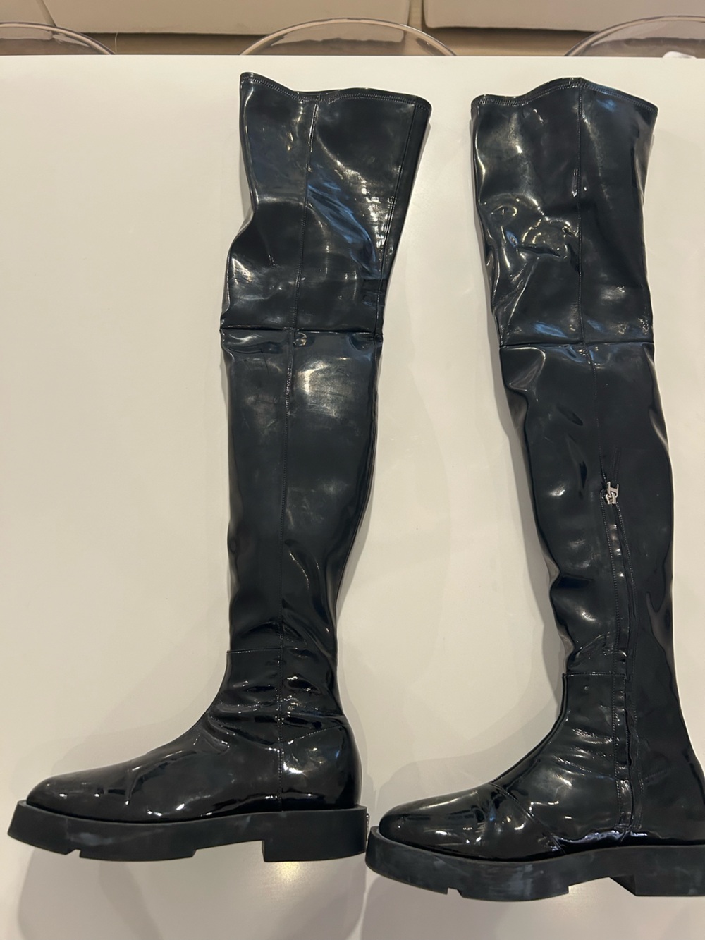 Givenchy Glossy Black Skinny Vinyl Jeans